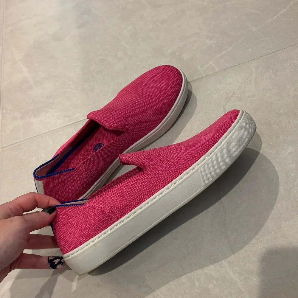 Rothy’s The Original Slip On Sneaker Bubblegum Pink Women’s Size 7